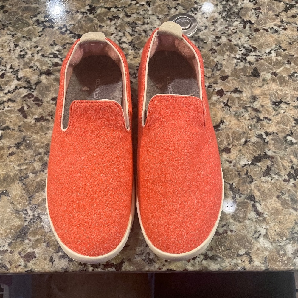 Allbirds Wool Slip-Ons; Orange-Red; Size 10
